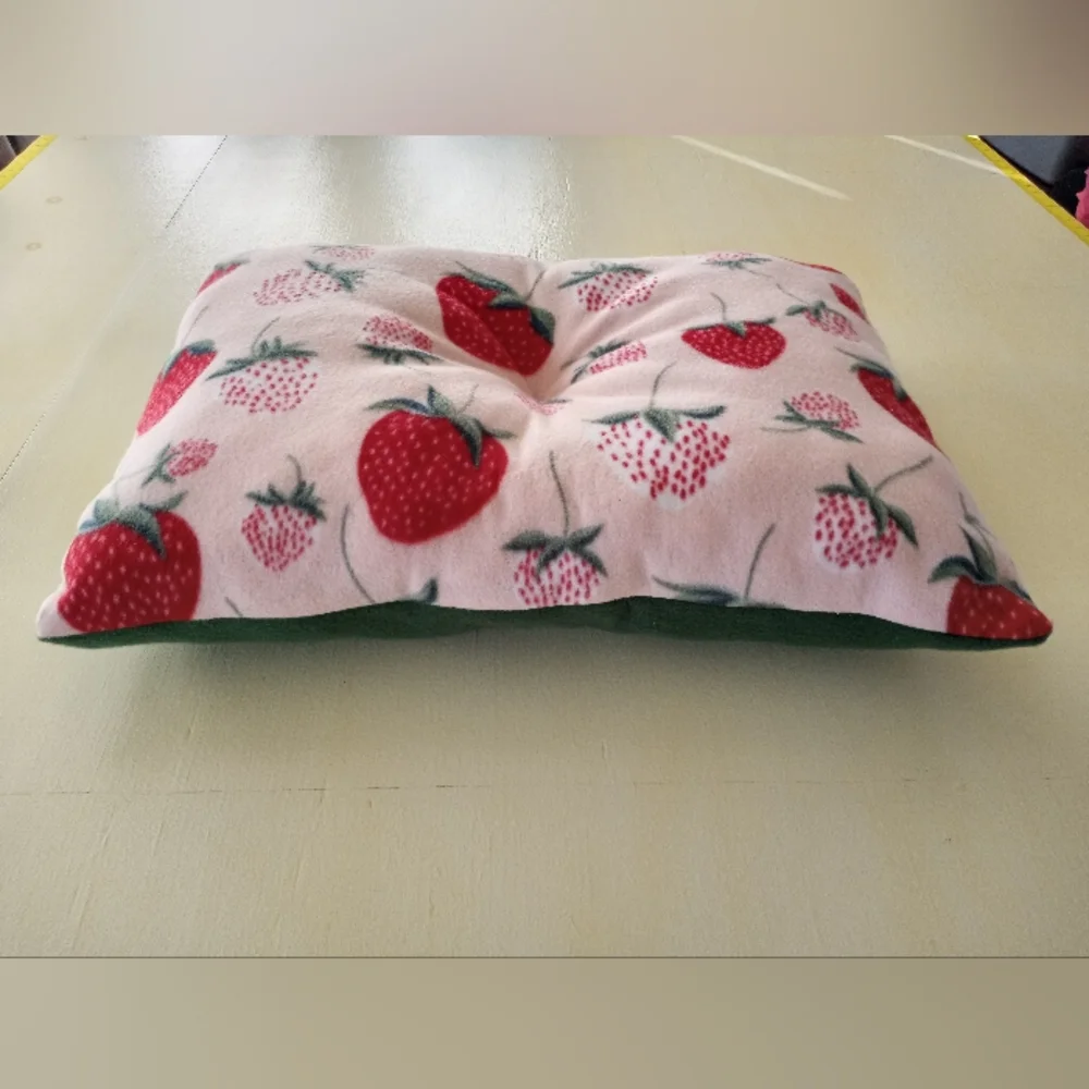 Plush Strawberry Cat Bed Dog Bed Pet Bed Handmade